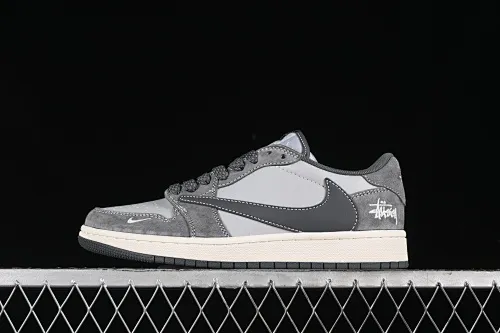 All Categories Air Jordan Jordan Series Basketball Shoes Air Jordan 1 Low High-end Customized Low-top Shoes Travis Scott x Fragment Design x Air Jordan 1 Low OG SP AJ1 Joe 1 Stussi Joint-Meteo Gray Low-top Cultural Casual Shoes SJ2068-120